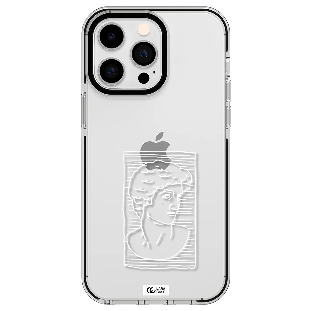 David Apple iPhone 14 pro max impact black border Case