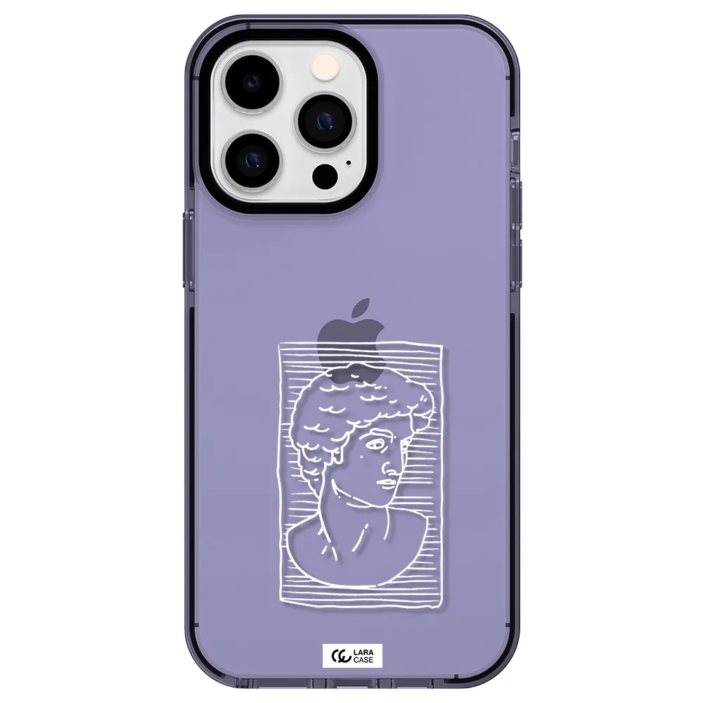 David Apple iPhone 14 pro max impact Lilac Case
