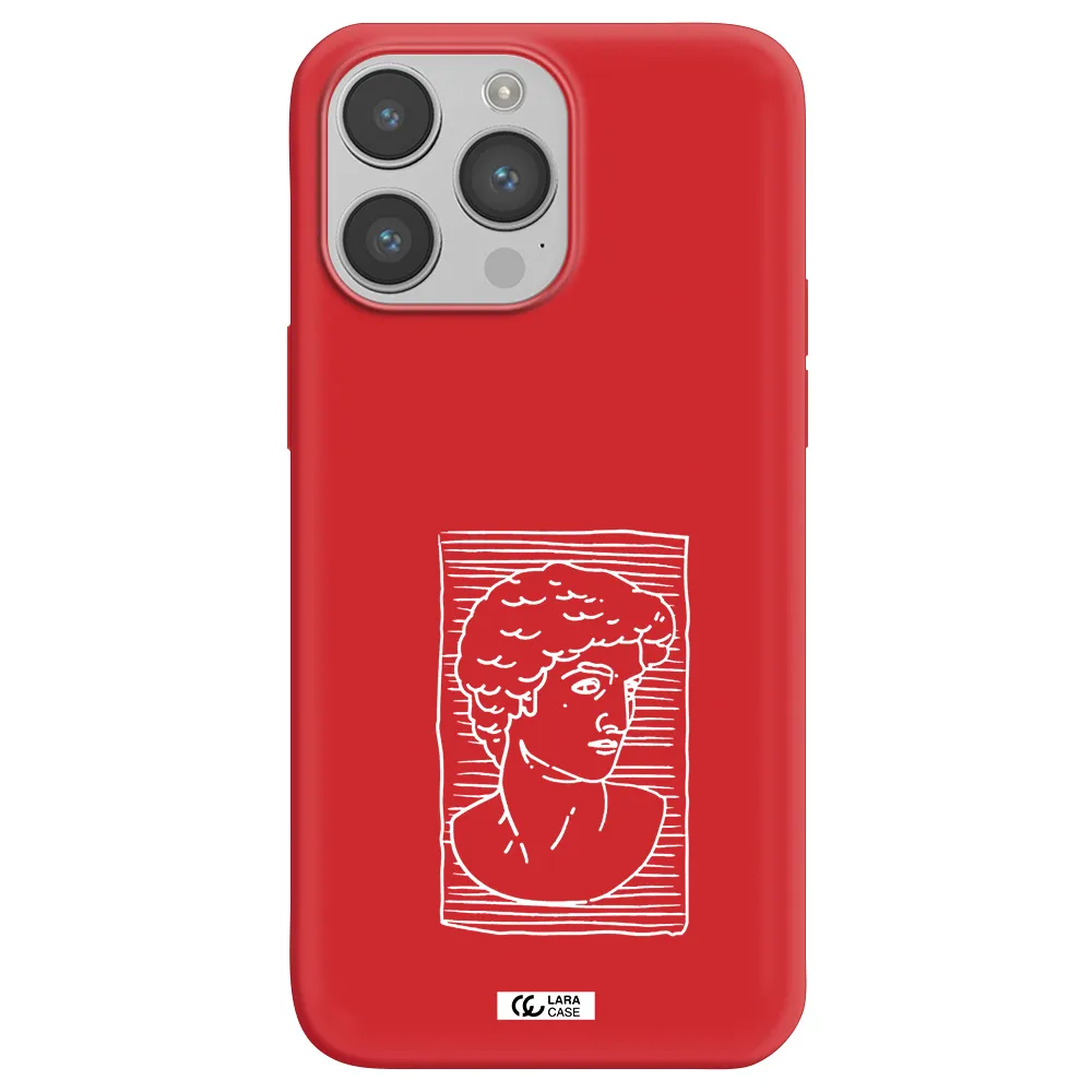 David Apple iPhone 14 pro max Silicone Imperial Red Case