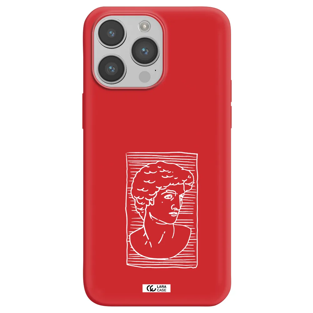 David Apple iPhone 14 pro Silicone Imperial Red Case