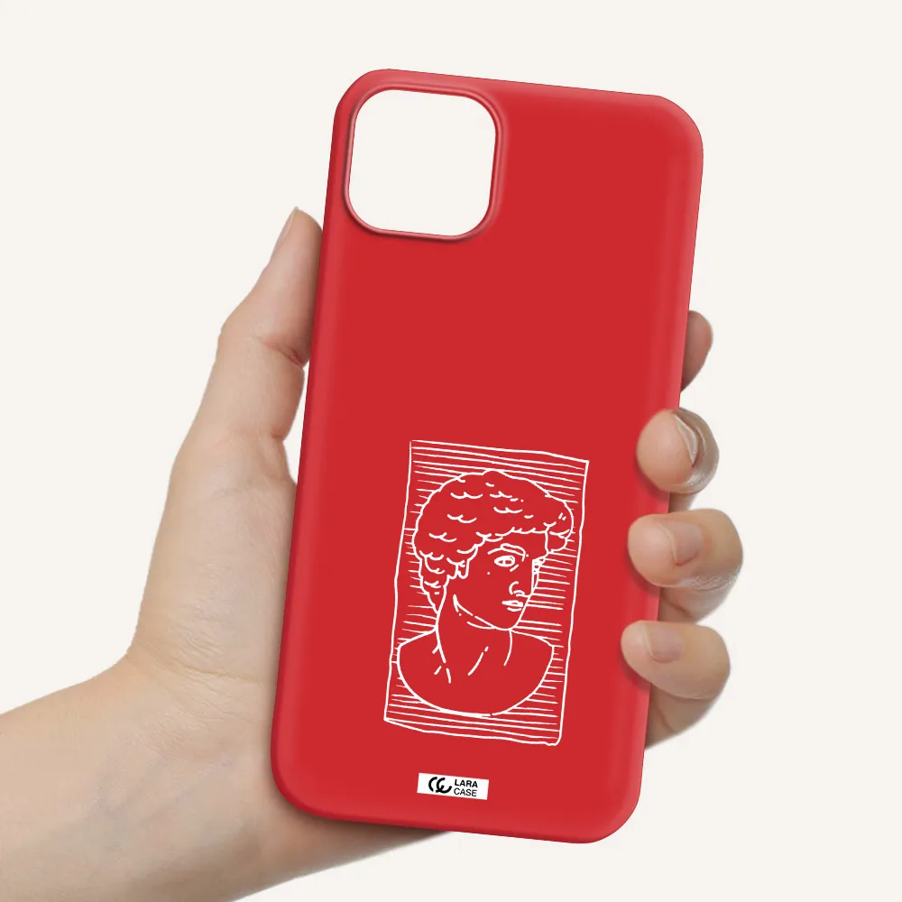 David Apple iPhone 14 Silicone Imperial Red Case