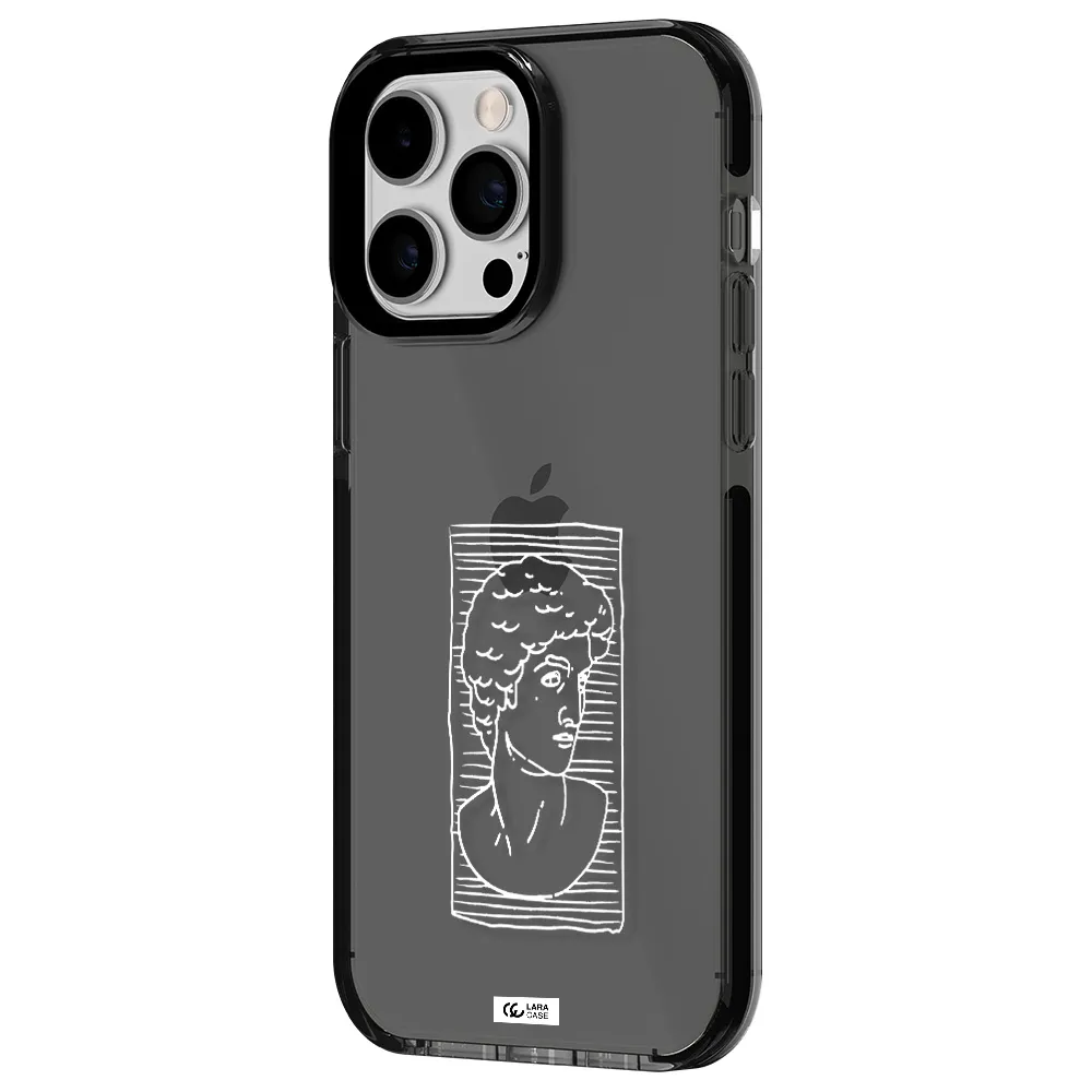 David Apple iPhone 15 Pro impact Smoke Black Case