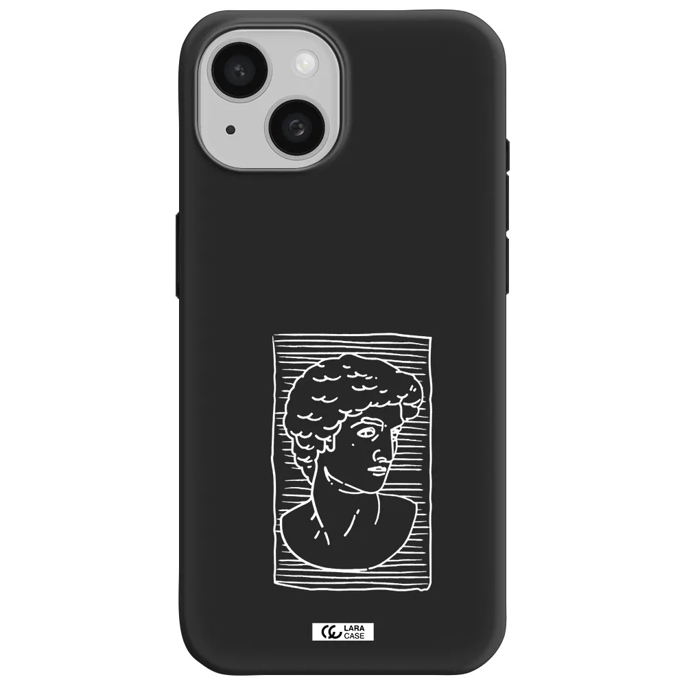 David Apple iPhone 15 Silicone black Case