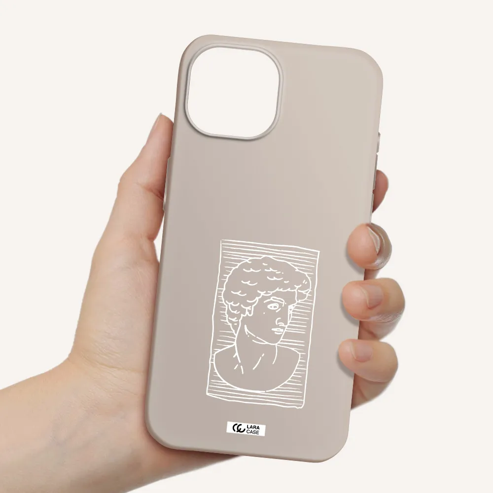 David Apple iPhone 15 Silicone Stone Case