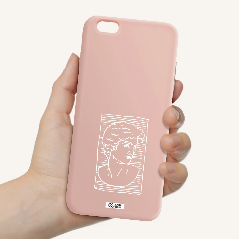 David Apple iPhone 6 plus Silicone pastel pink Case