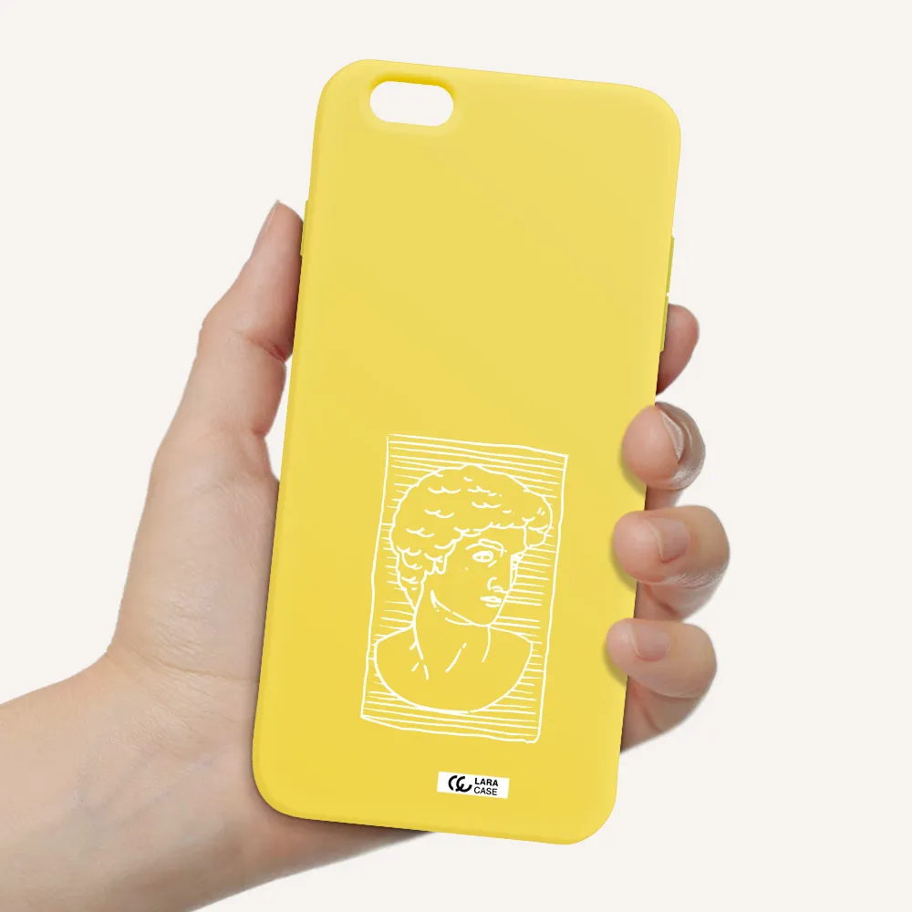 David Apple iPhone 6 s plus Silicone canary yellow Case