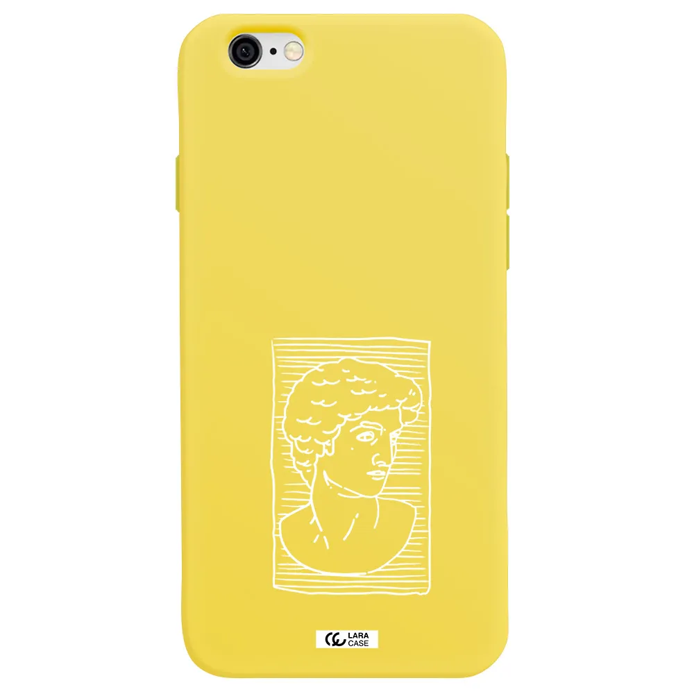 David Apple iPhone 6 Silicone canary yellow Case