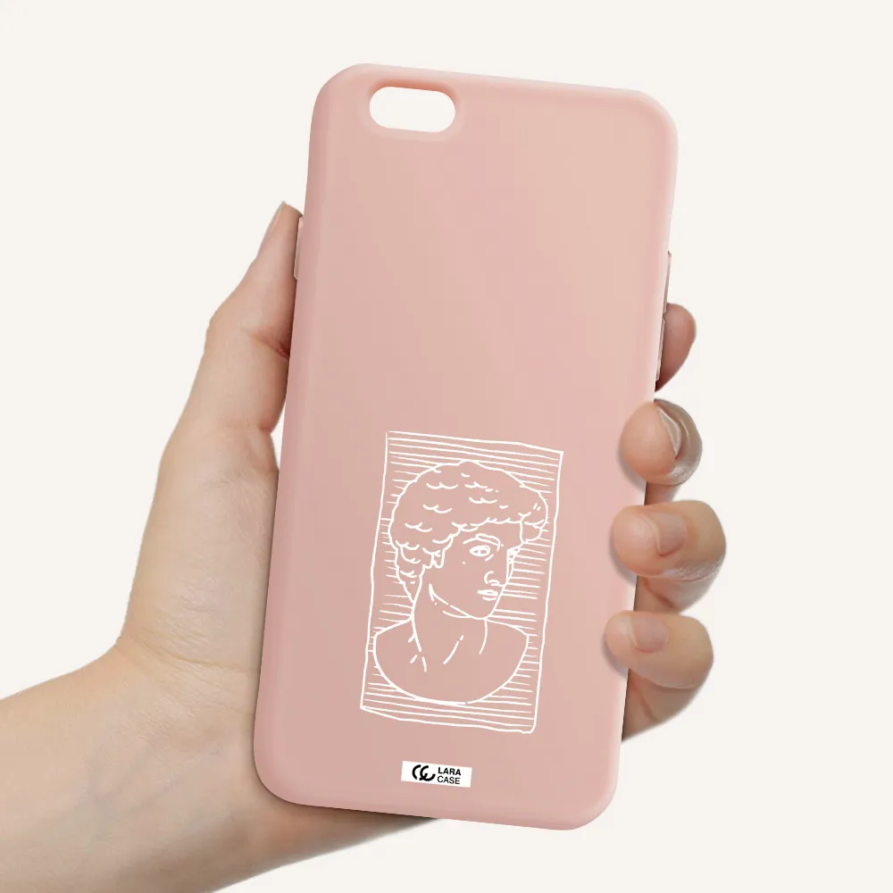 David Apple iPhone 6 Silicone pastel pink Case
