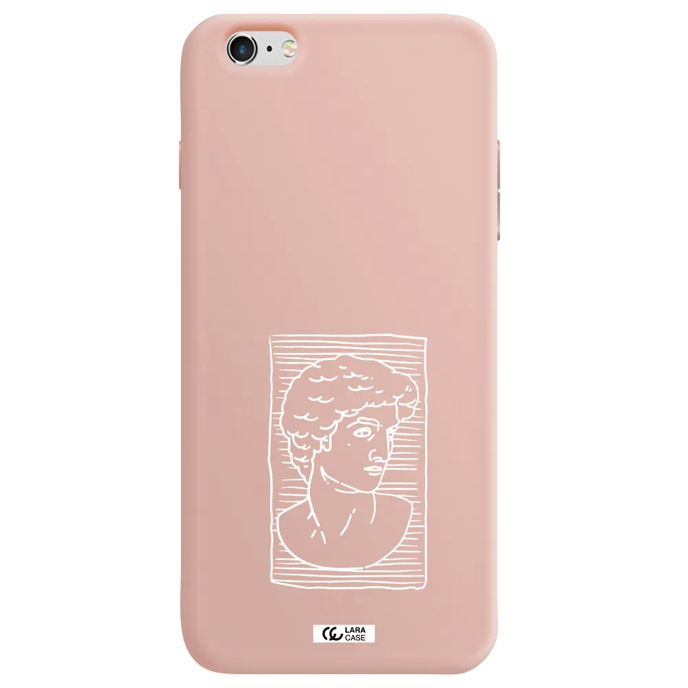 David Apple iPhone 6S Silicone pastel pink Case