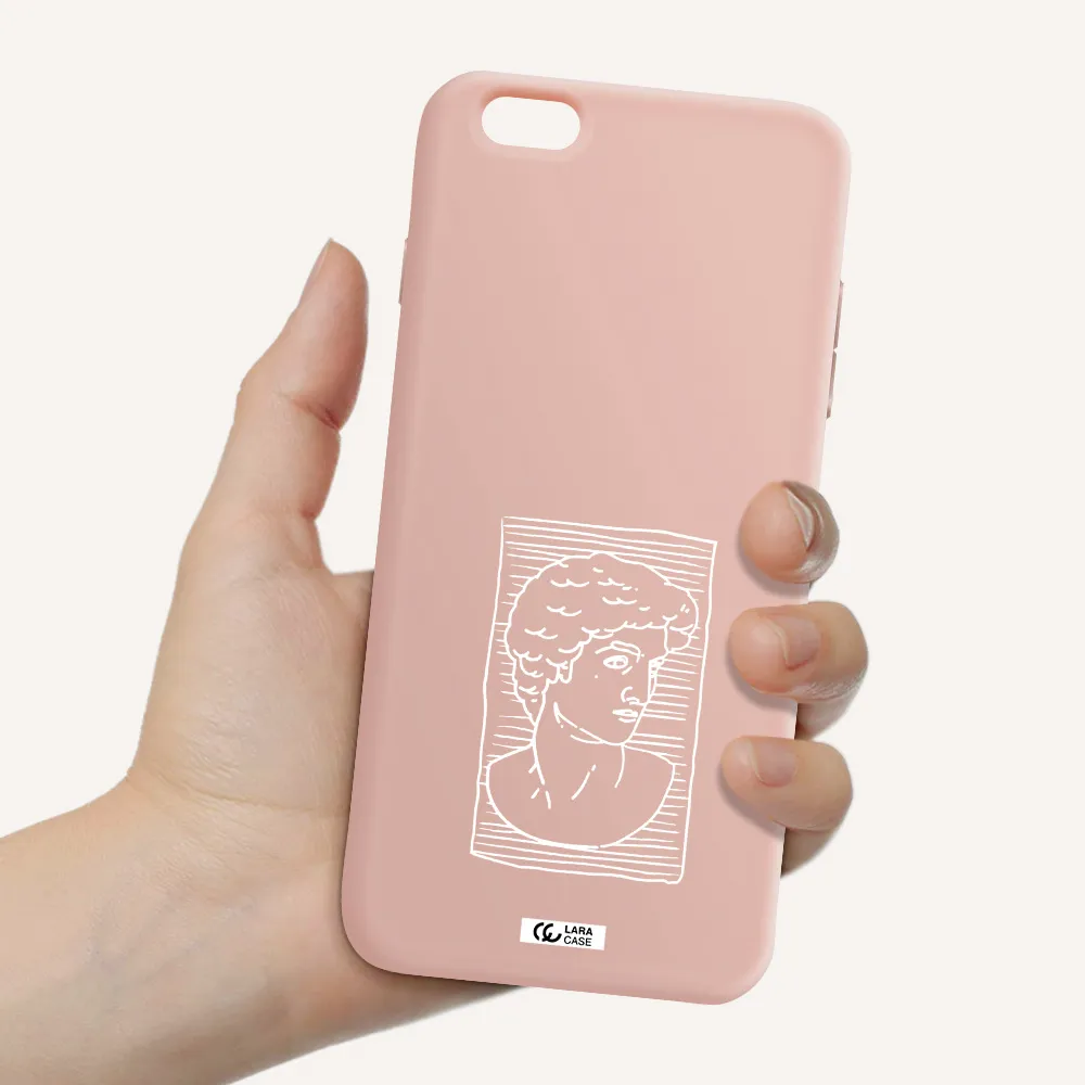 David Apple iPhone 6S Silicone pastel pink Case