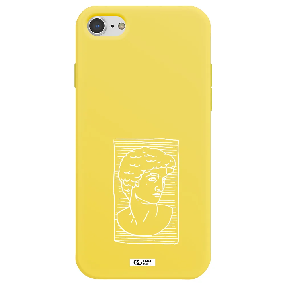 David Apple iPhone 7 Silicone canary yellow Case