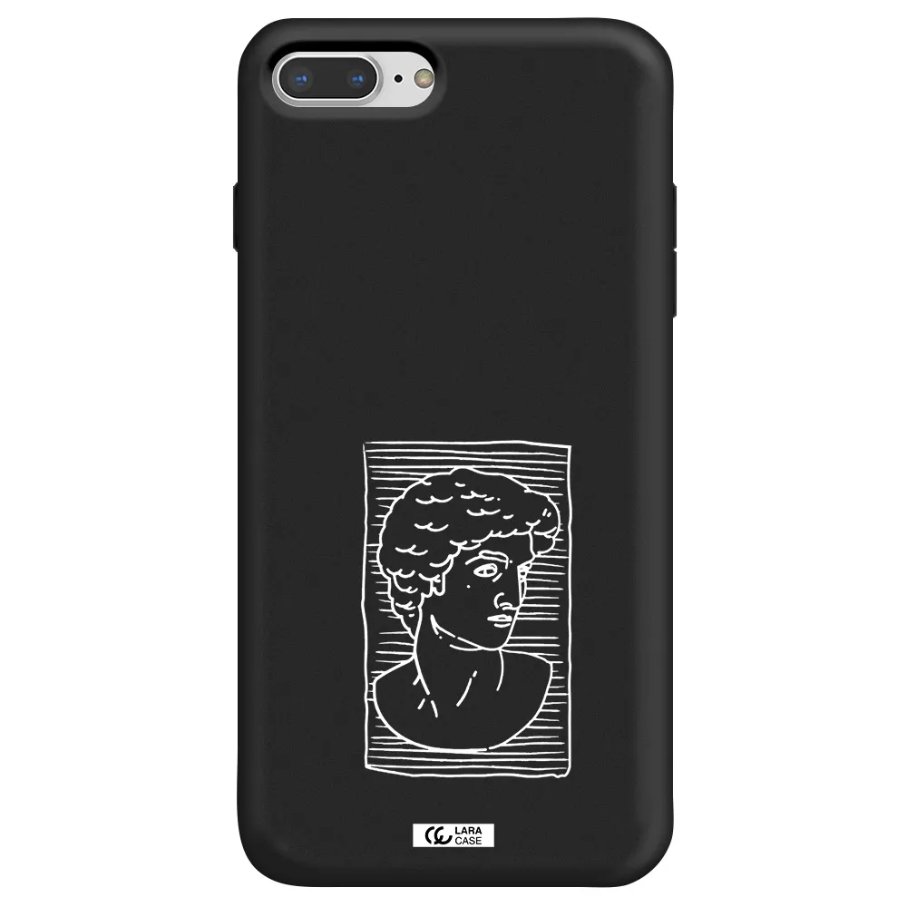 David Apple iPhone 8 plus Silicone black Case