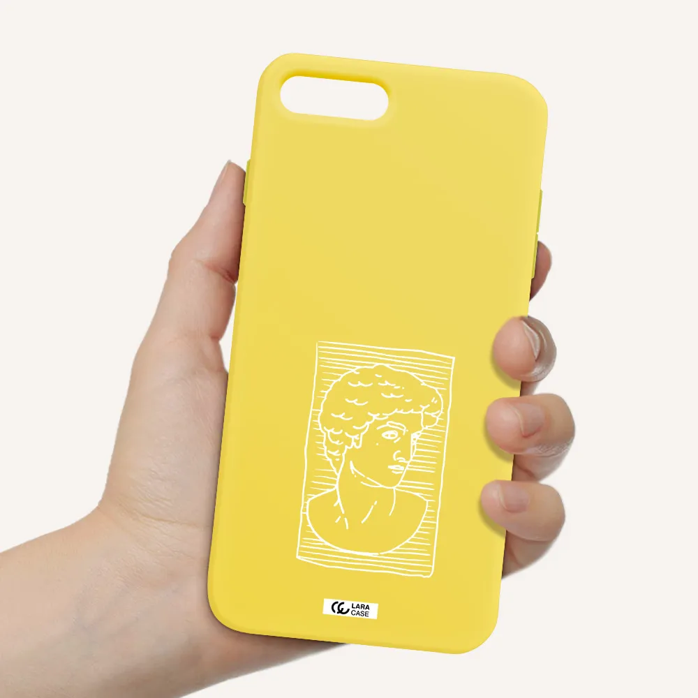 David Apple iPhone 8 plus Silicone canary yellow Case