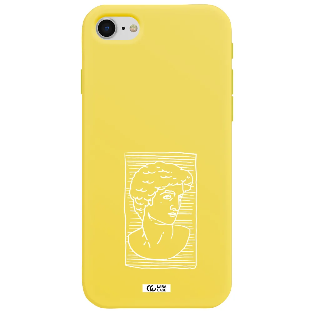 David Apple iPhone se 2020 Silicone canary yellow Case
