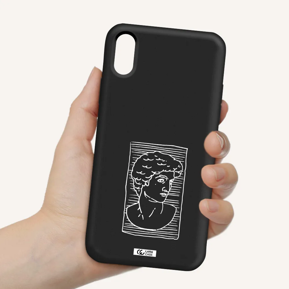 David Apple iPhone X Silicone black Case