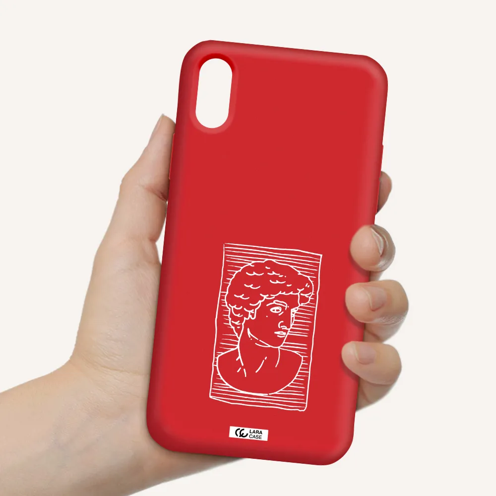 David Apple iPhone X Silicone Imperial Red Case