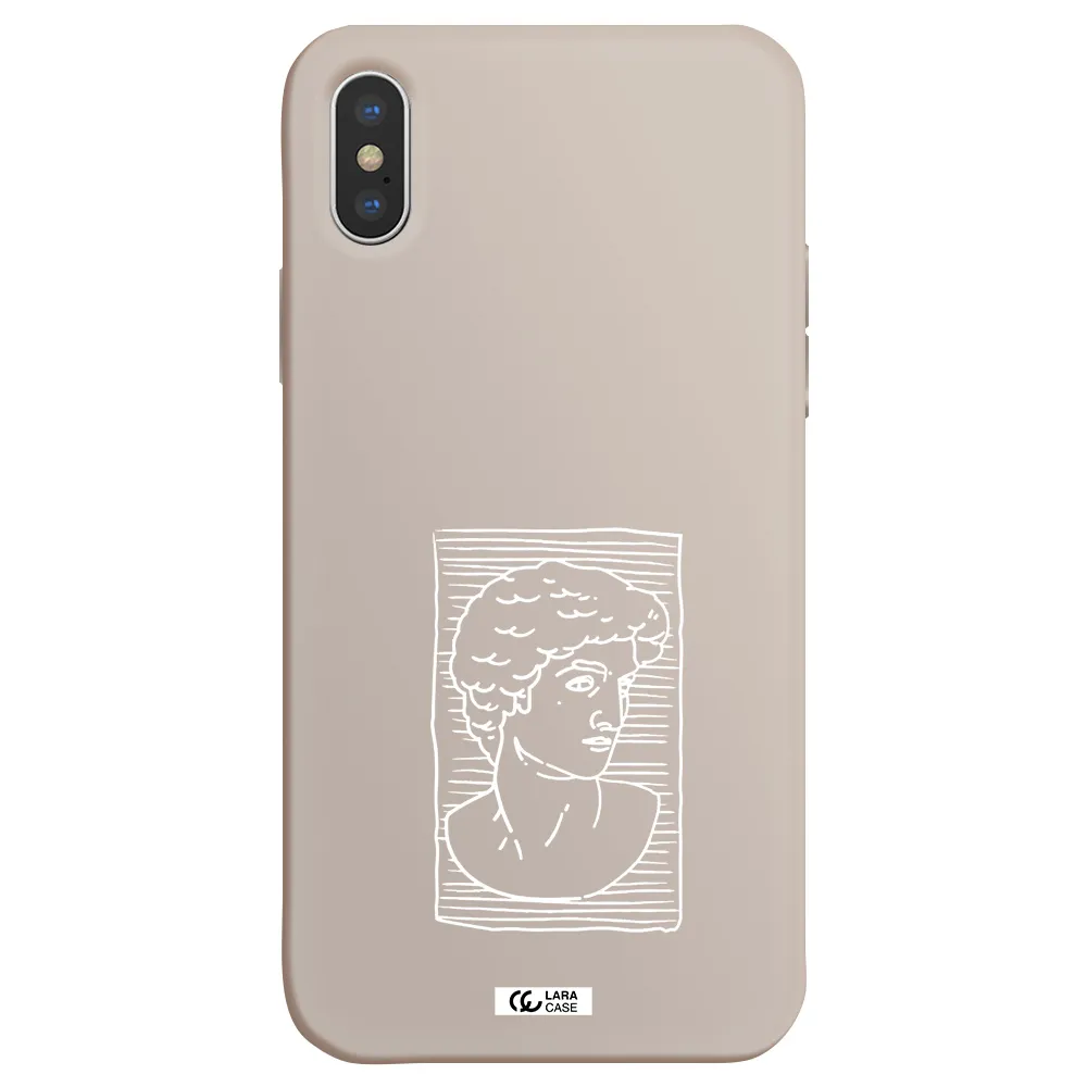 David Apple iPhone X Silicone Stone Case