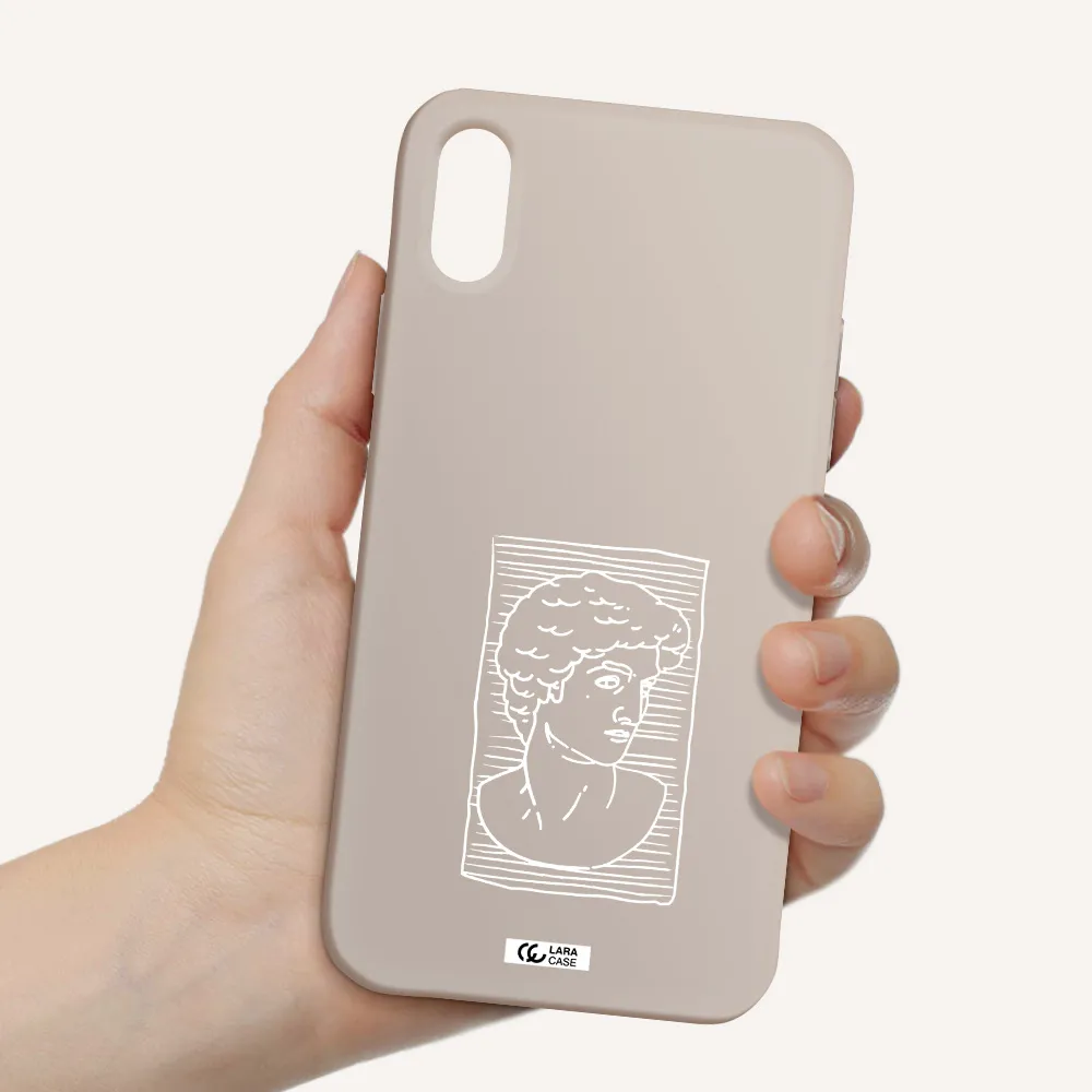 David Apple iPhone X Silicone Stone Case