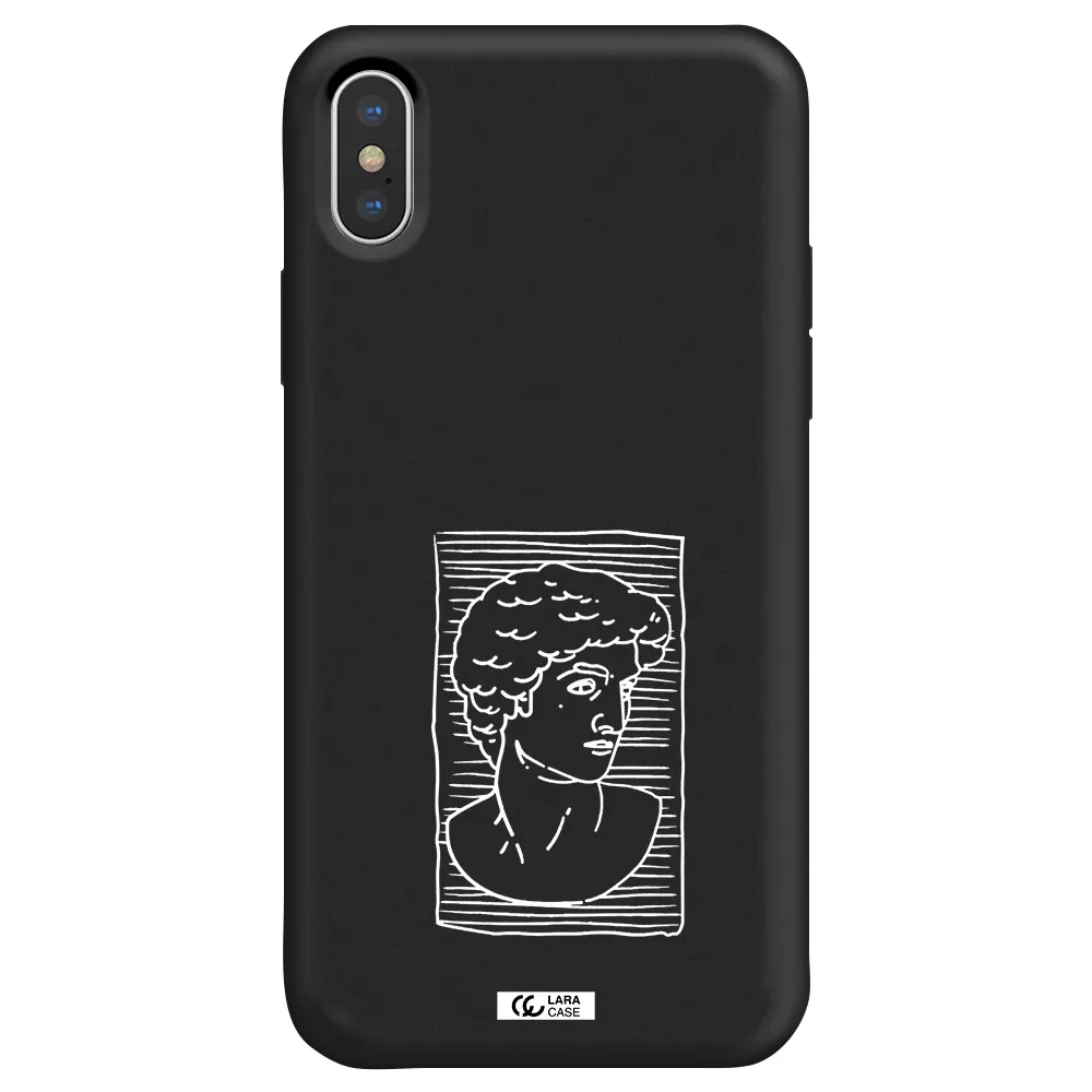 David Apple iPhone XS Silicone black Case