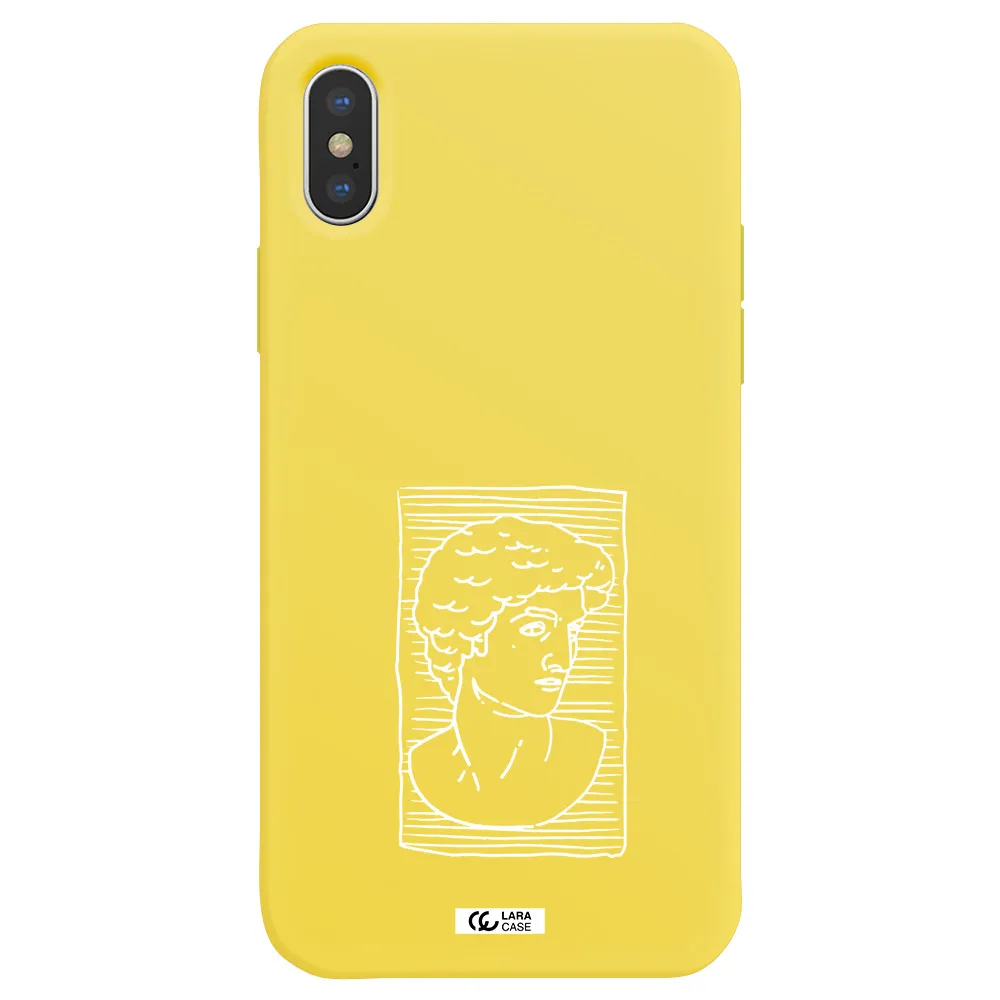 David Apple iPhone XS Silicone canary yellow Case
