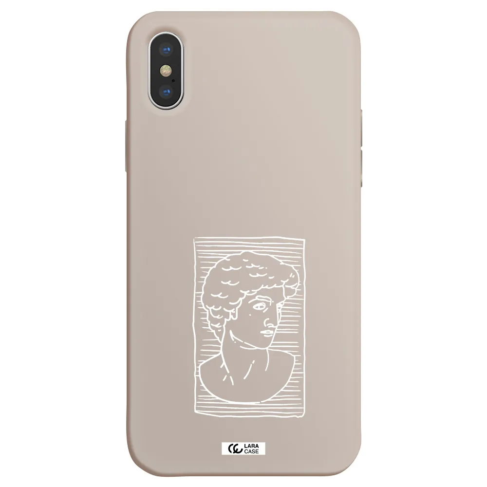 David Apple iPhone XS Silicone Stone Case