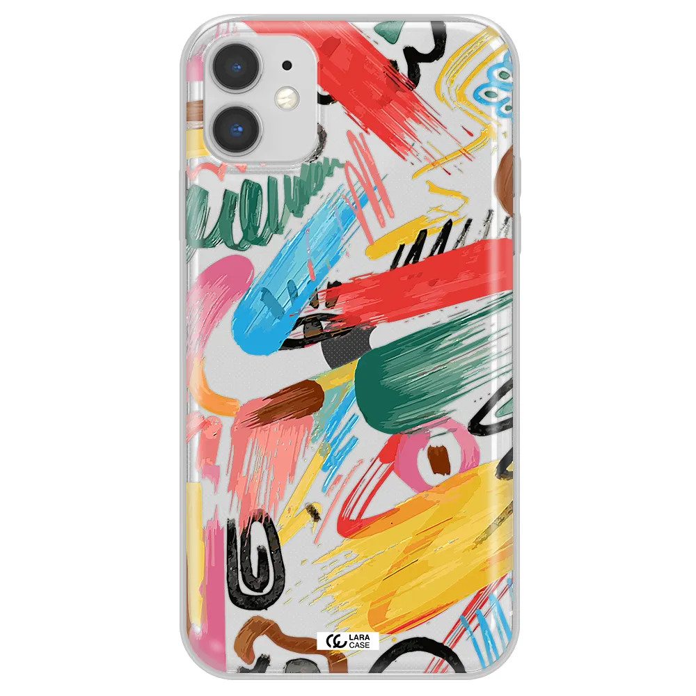 Oil Paint Abstract Apple iPhone 11 Clear TPU Case
