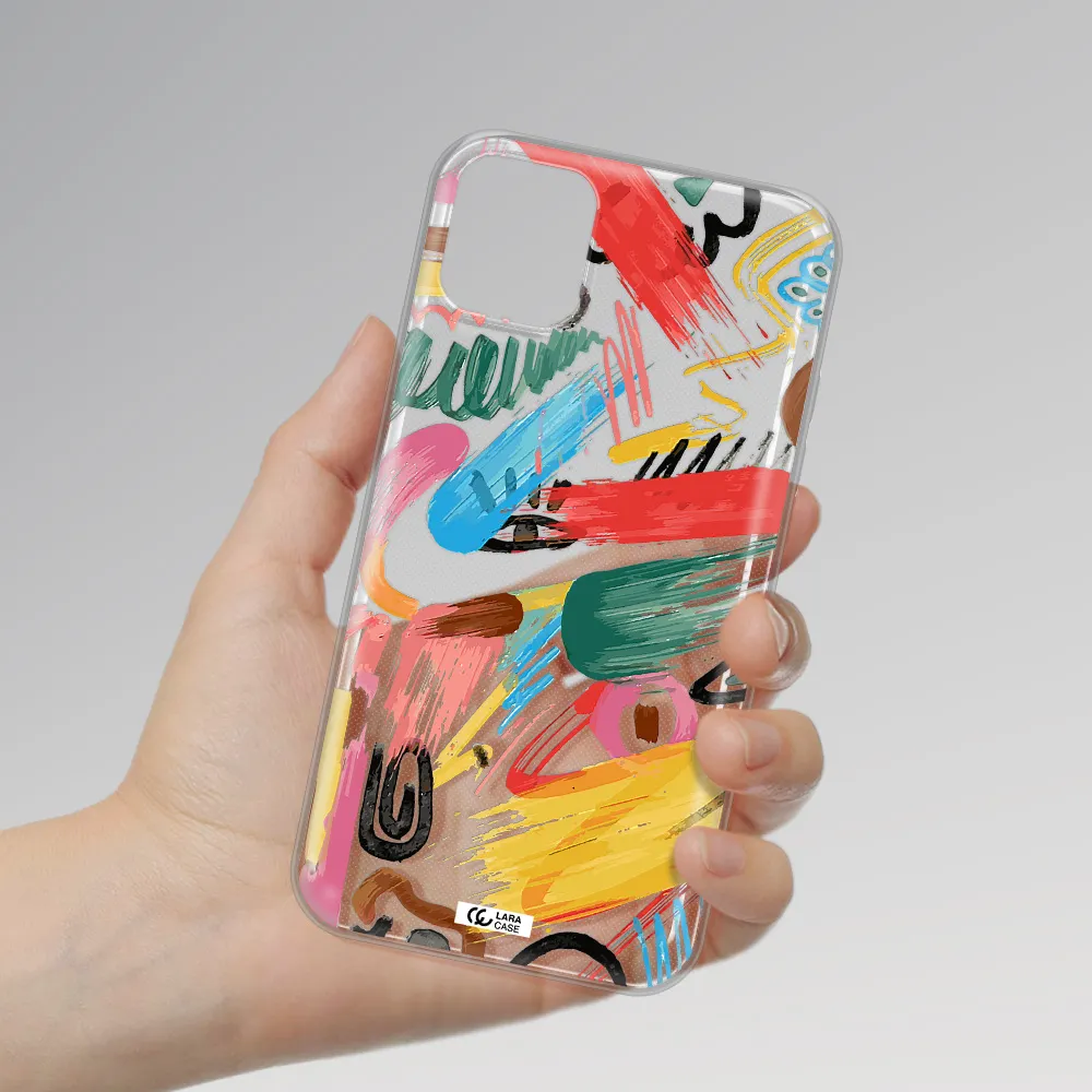 Oil Paint Abstract Apple iPhone 11 Clear TPU Case