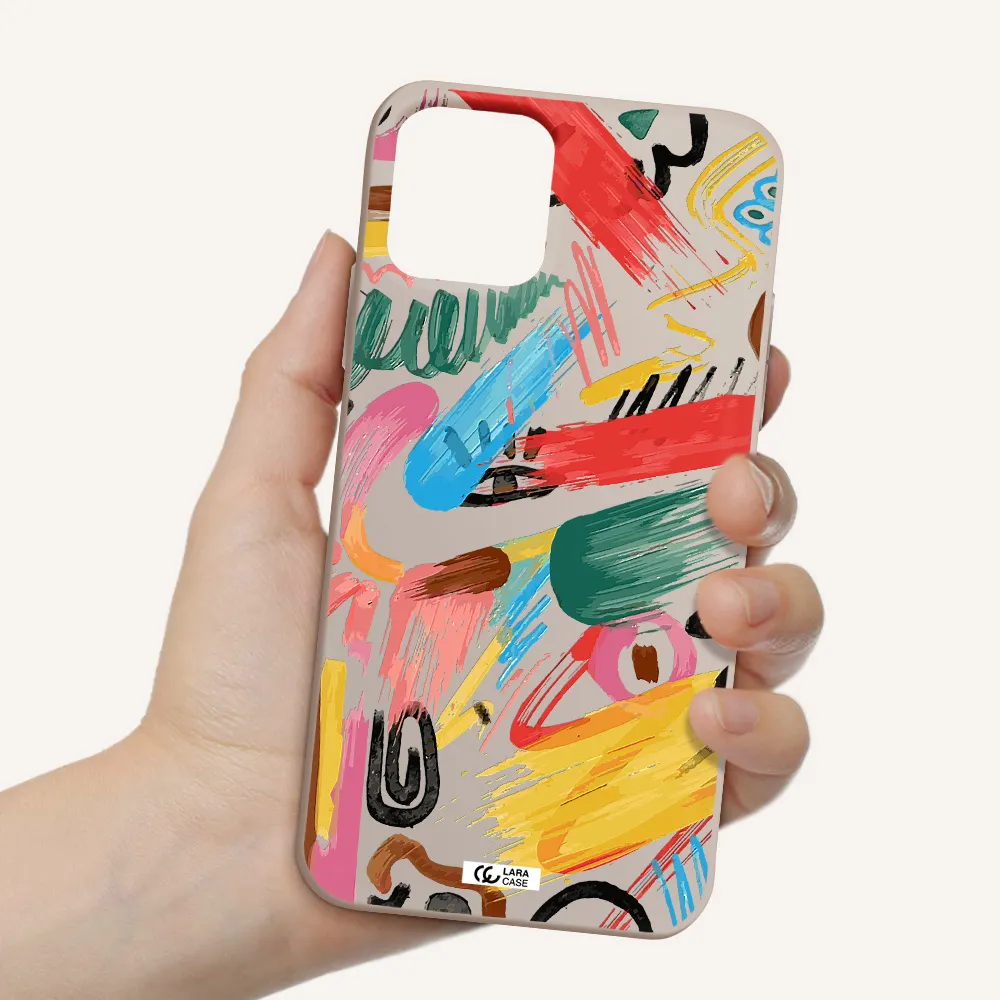 Oil Paint Abstract Apple iPhone 11 pro max Silicone Stone Case