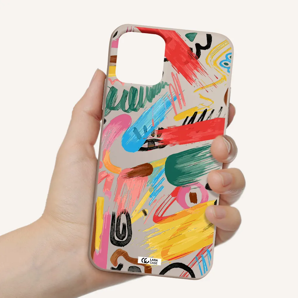 Oil Paint Abstract Apple iPhone 11 pro Silicone Stone Case