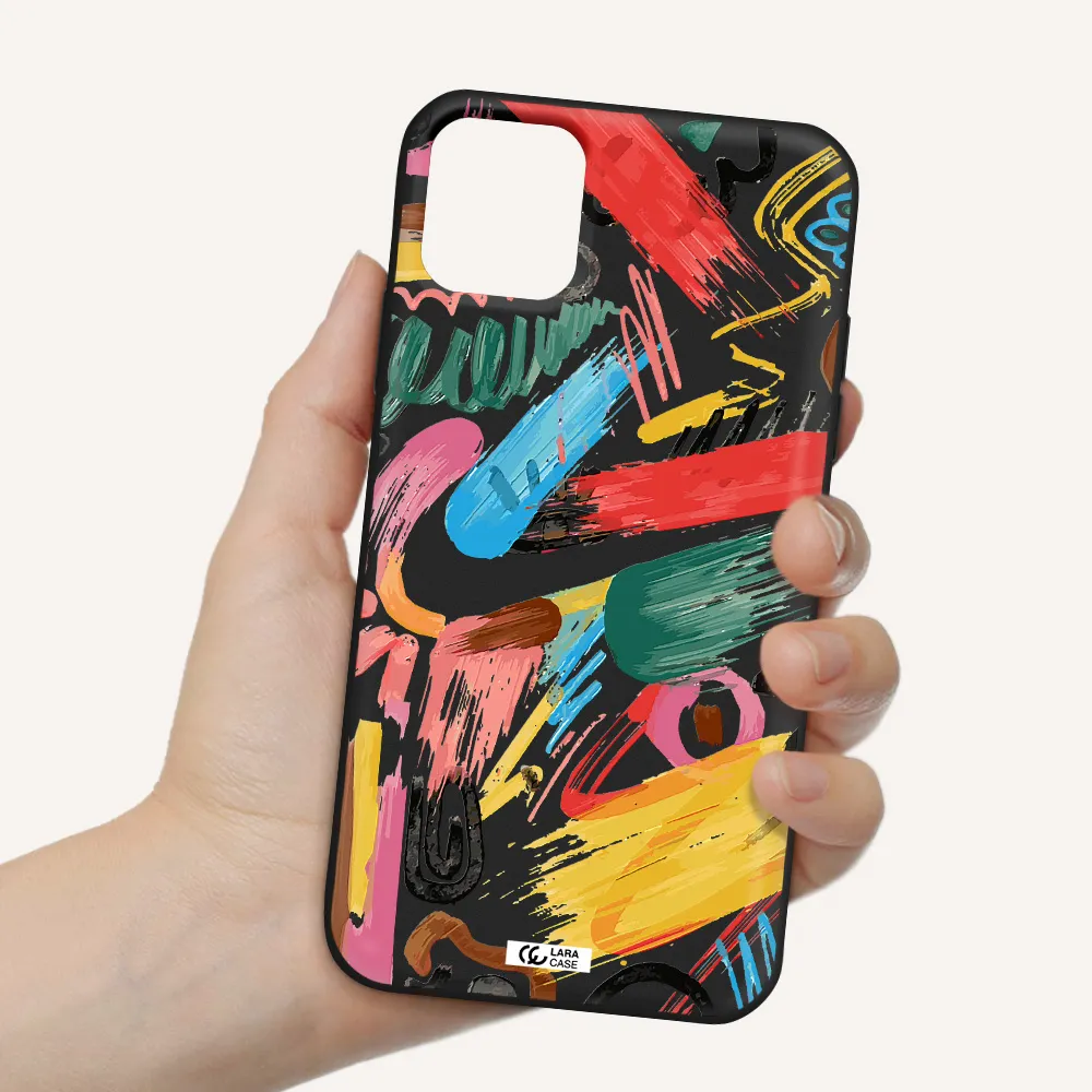 Oil Paint Abstract Apple iPhone 11 Silicone black Case