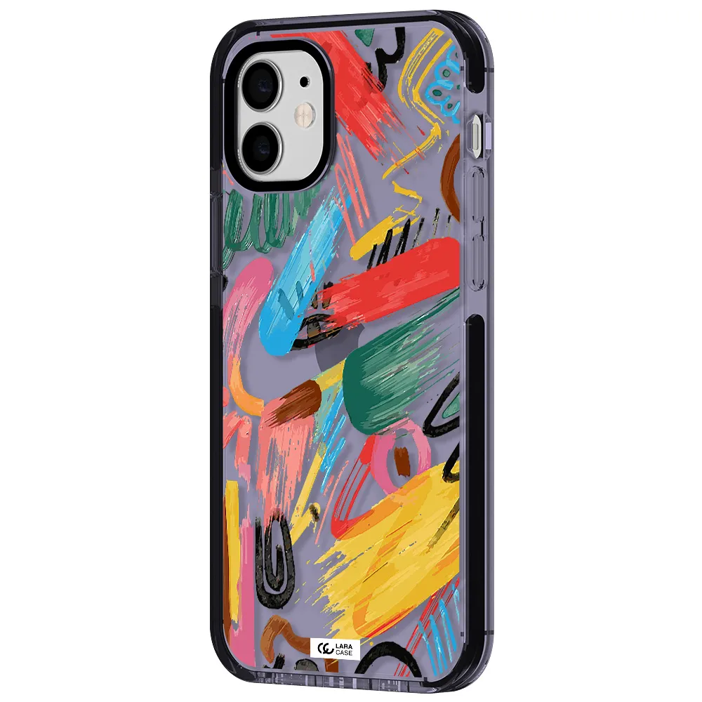 Oil Paint Abstract Apple iPhone 12 impact Lilac Case