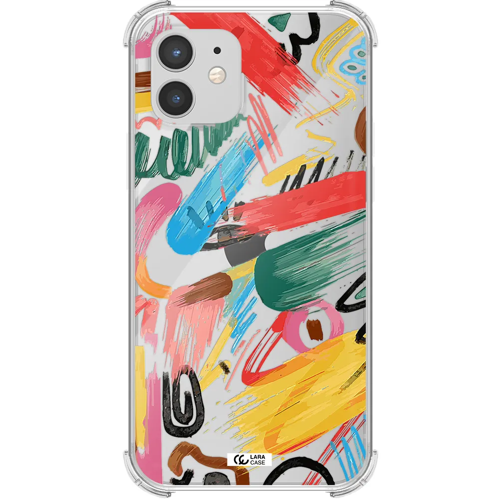 Oil Paint Abstract Apple iPhone 12 mini Clear PC Case