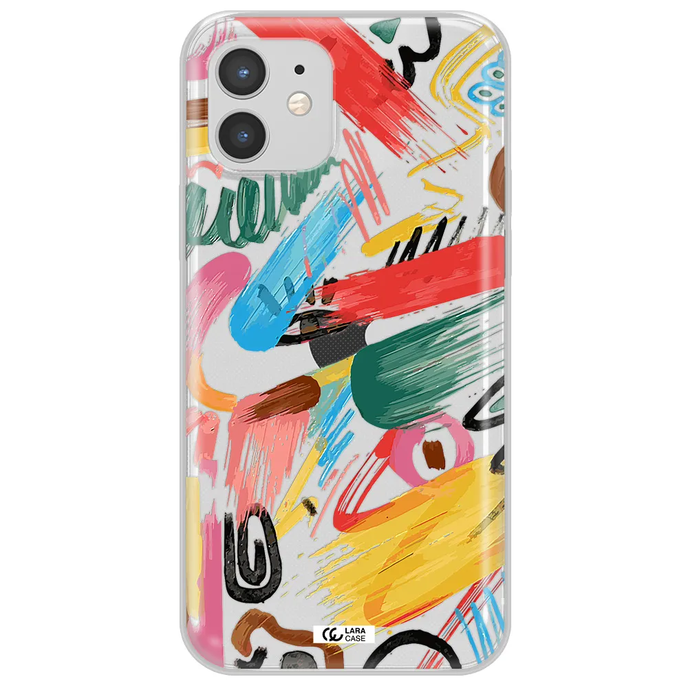 Oil Paint Abstract Apple iPhone 12 mini Clear TPU Case