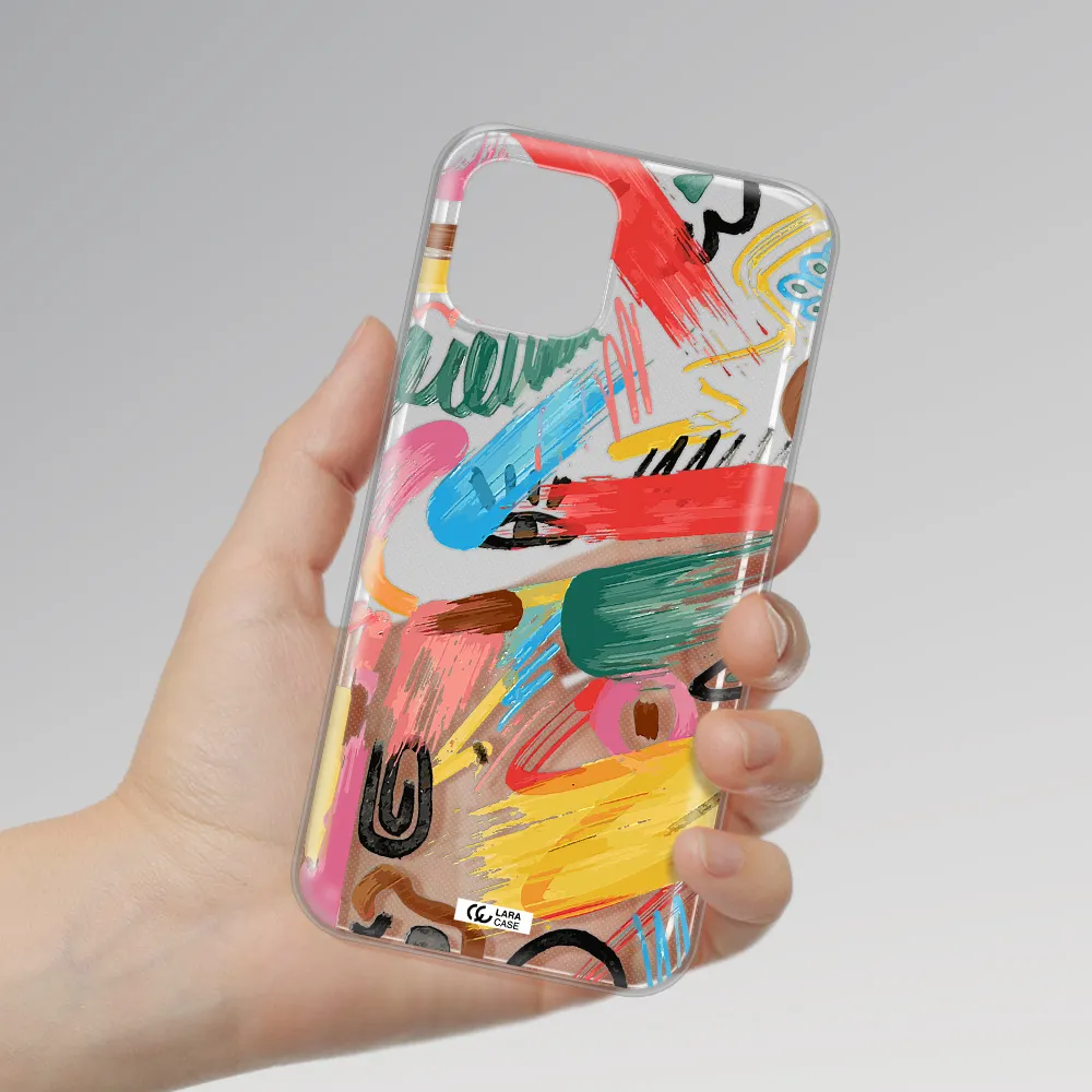 Oil Paint Abstract Apple iPhone 12 mini Clear TPU Case