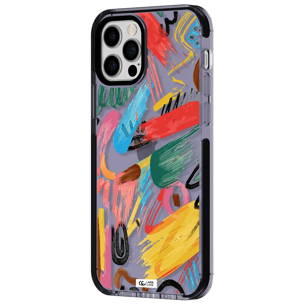 Oil Paint Abstract Apple iPhone 12 pro impact Lilac Case