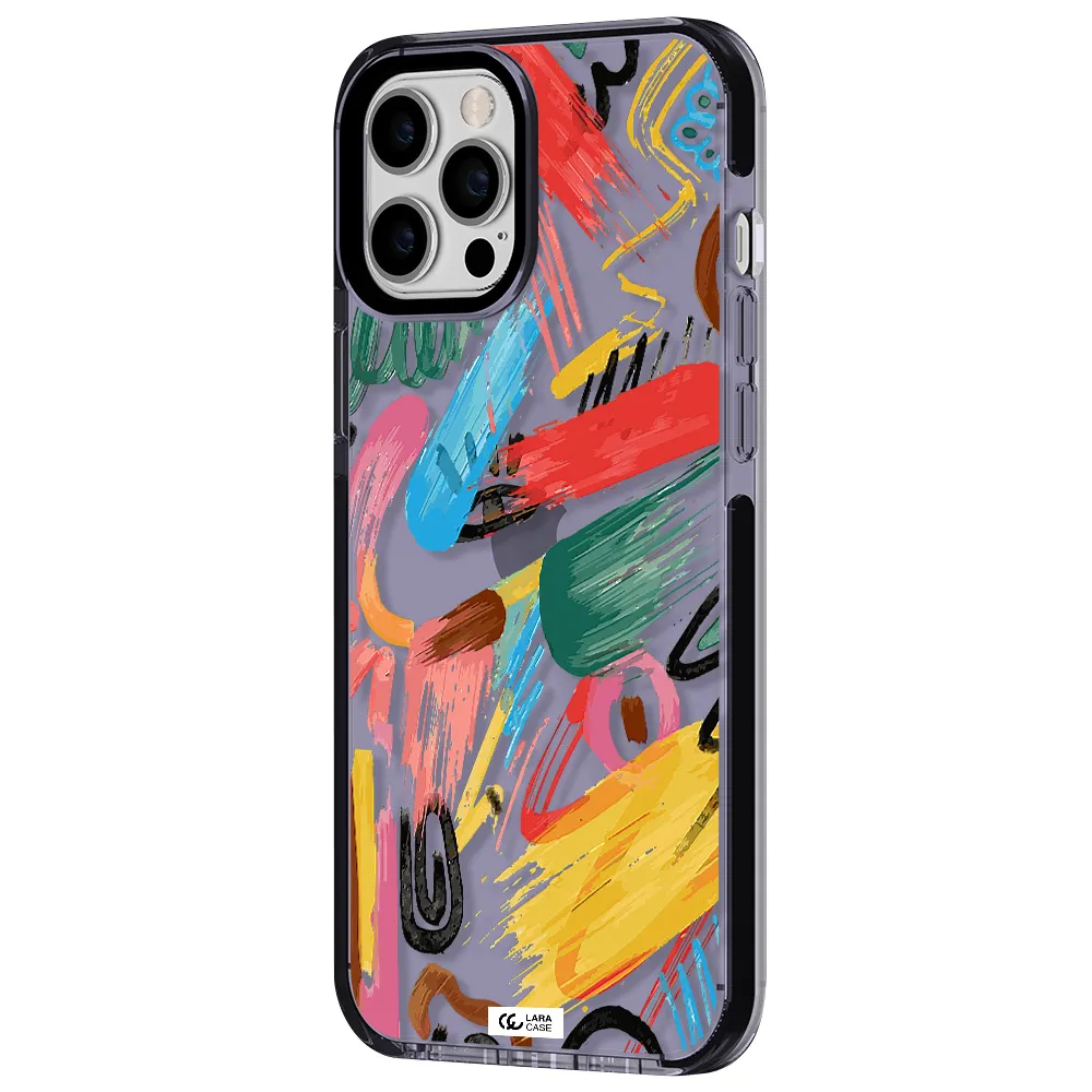 Oil Paint Abstract Apple iPhone 12 pro max impact Lilac Case