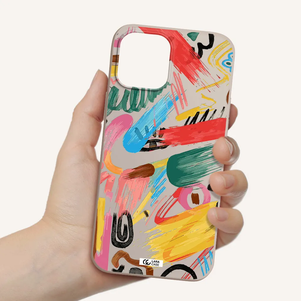 Oil Paint Abstract Apple iPhone 12 pro Silicone Stone Case