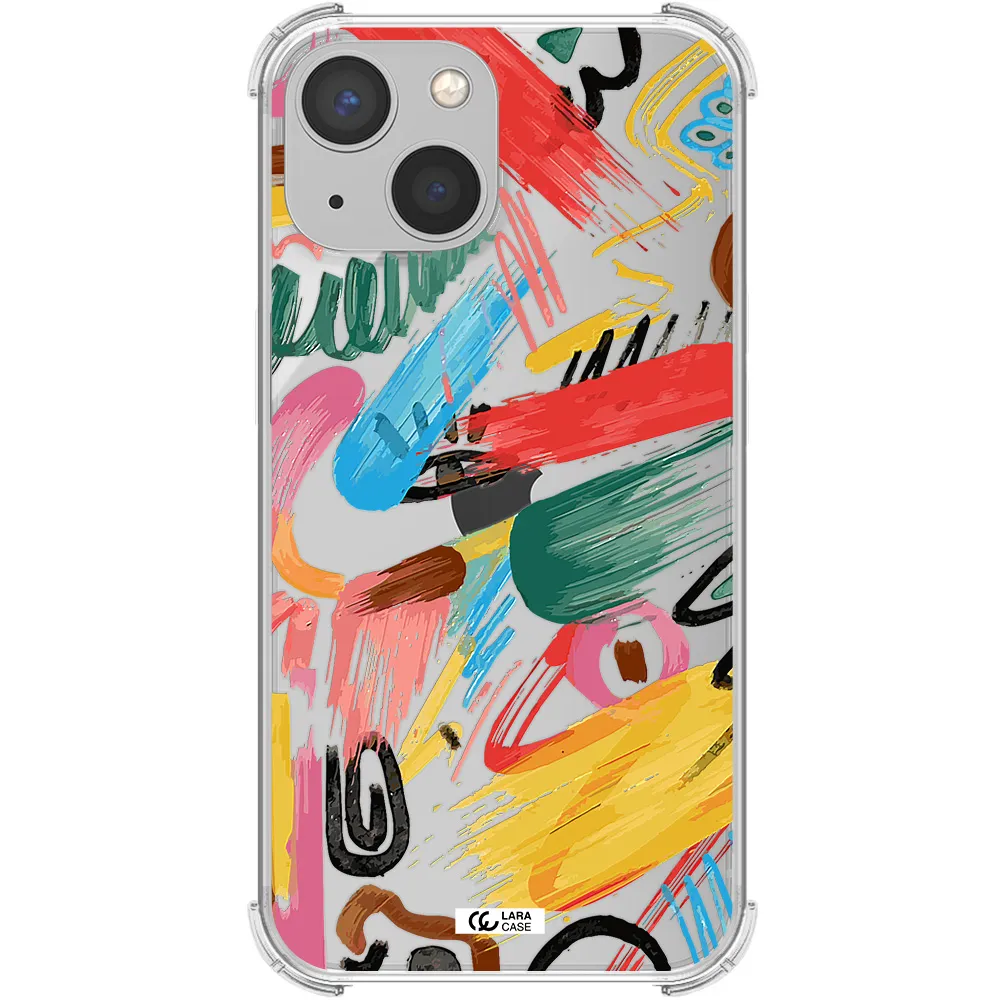 Oil Paint Abstract Apple iPhone 13 Clear PC Case