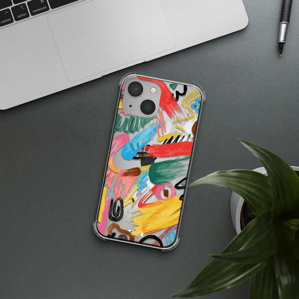 Oil Paint Abstract Apple iPhone 13 Clear PC Case