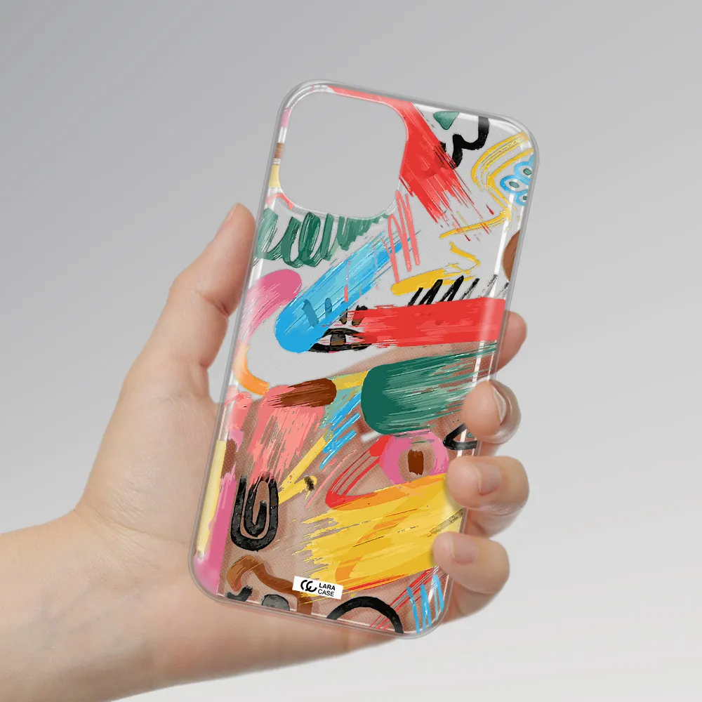 Oil Paint Abstract Apple iPhone 13 Clear TPU Case