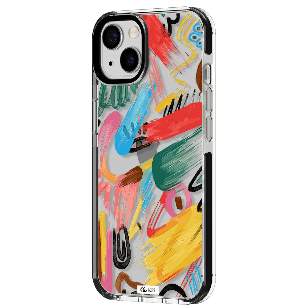 Oil Paint Abstract Apple iPhone 13 impact black border Case
