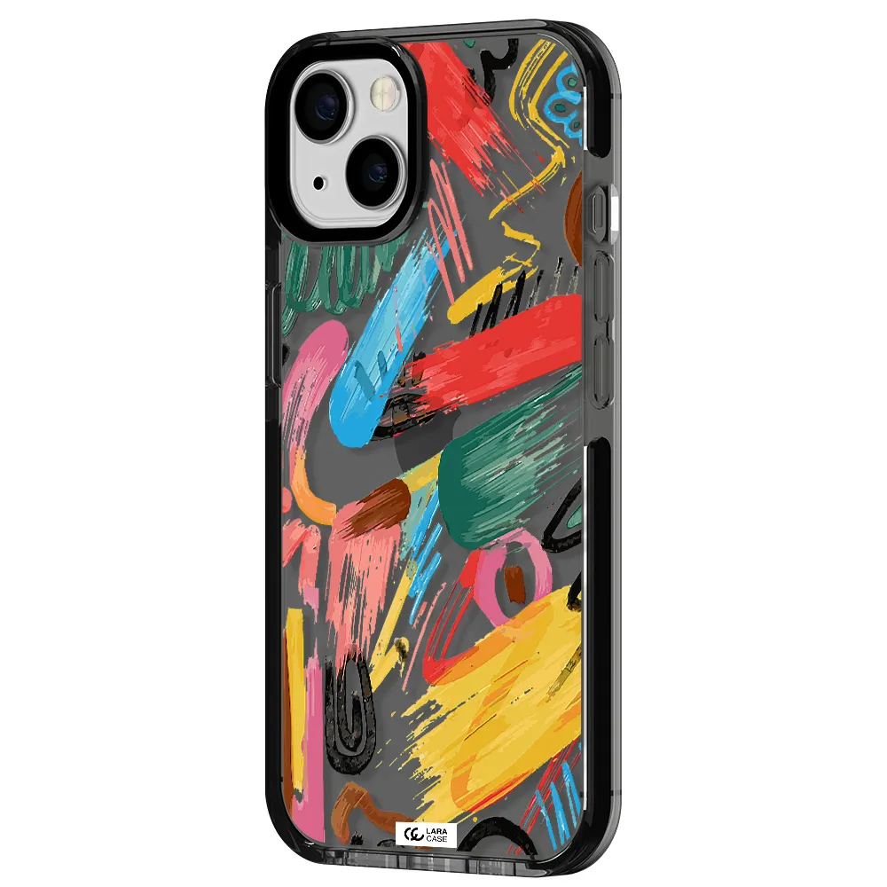 Oil Paint Abstract Apple iPhone 13 impact Smoke Black Case