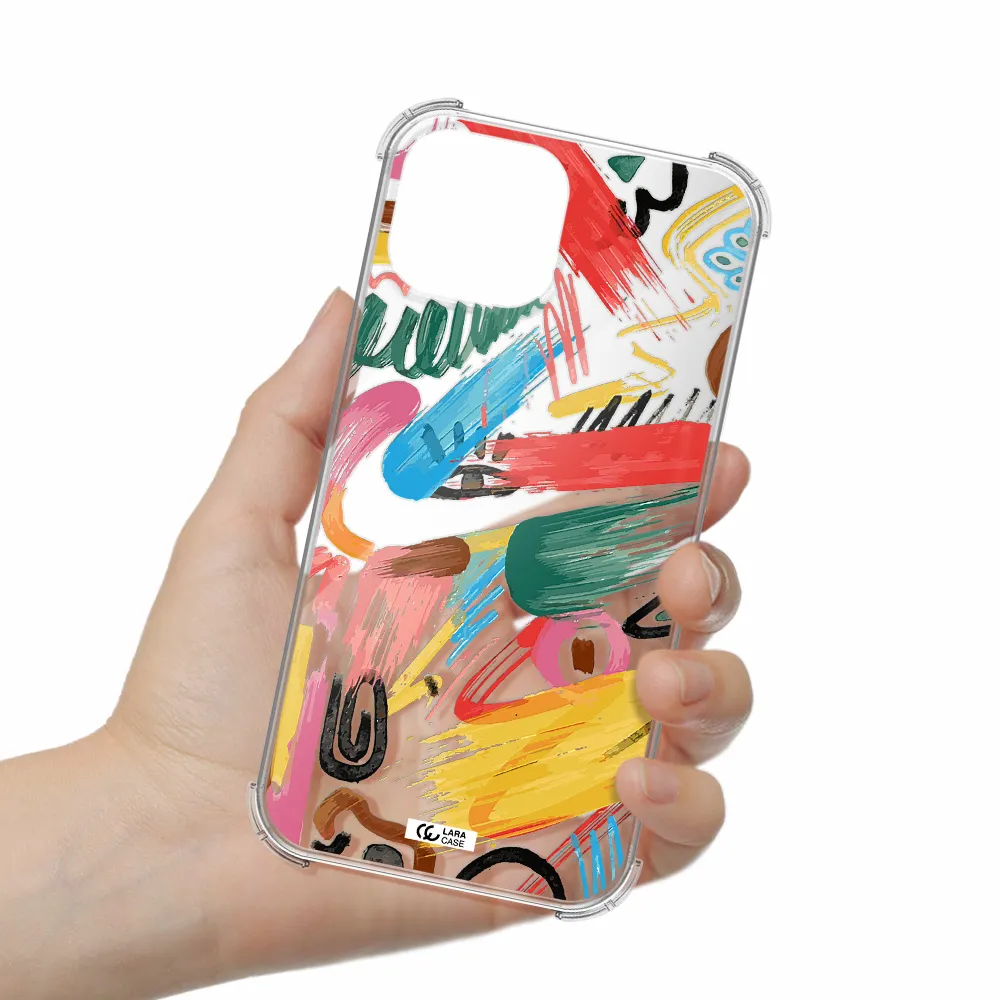 Oil Paint Abstract Apple iPhone 13 mini Clear PC Case