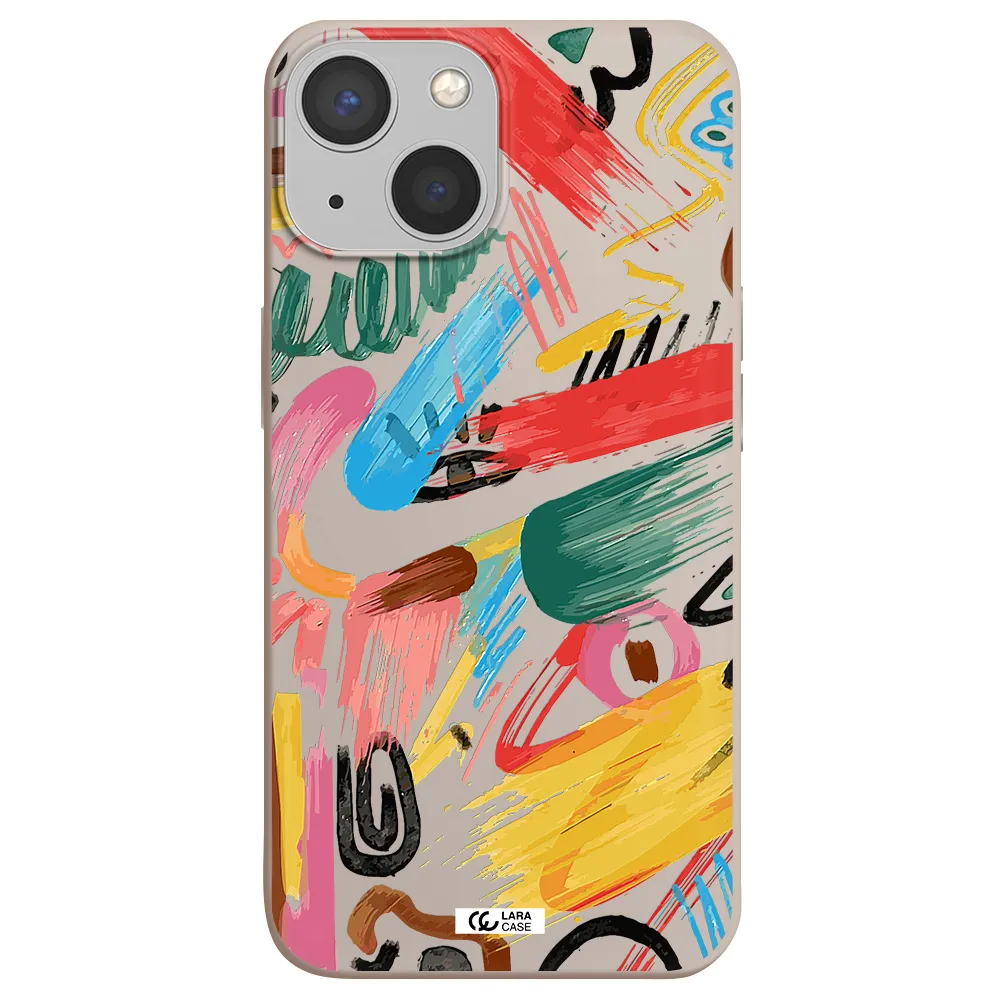 Oil Paint Abstract Apple iPhone 13 mini Silicone Stone Case