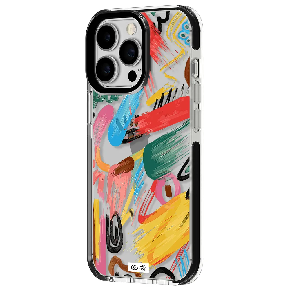 Oil Paint Abstract Apple iPhone 13 Pro impact black border Case