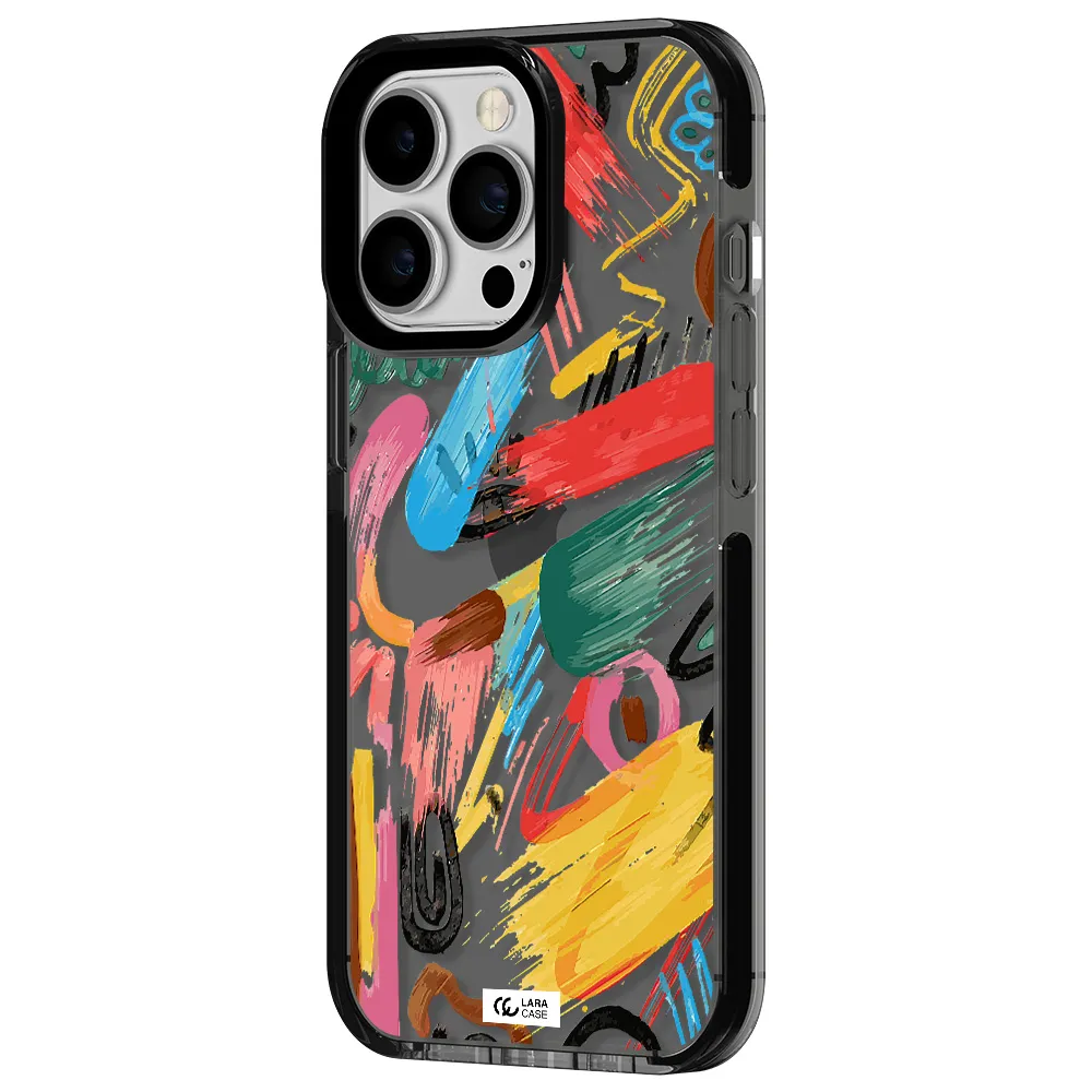 Oil Paint Abstract Apple iPhone 13 Pro impact Smoke Black Case