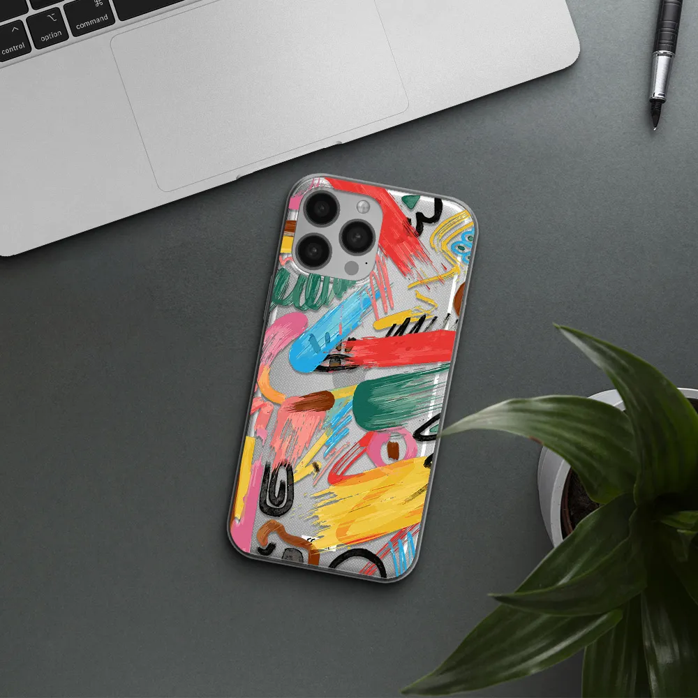 Oil Paint Abstract Apple iPhone 13 Pro Max Clear TPU Case