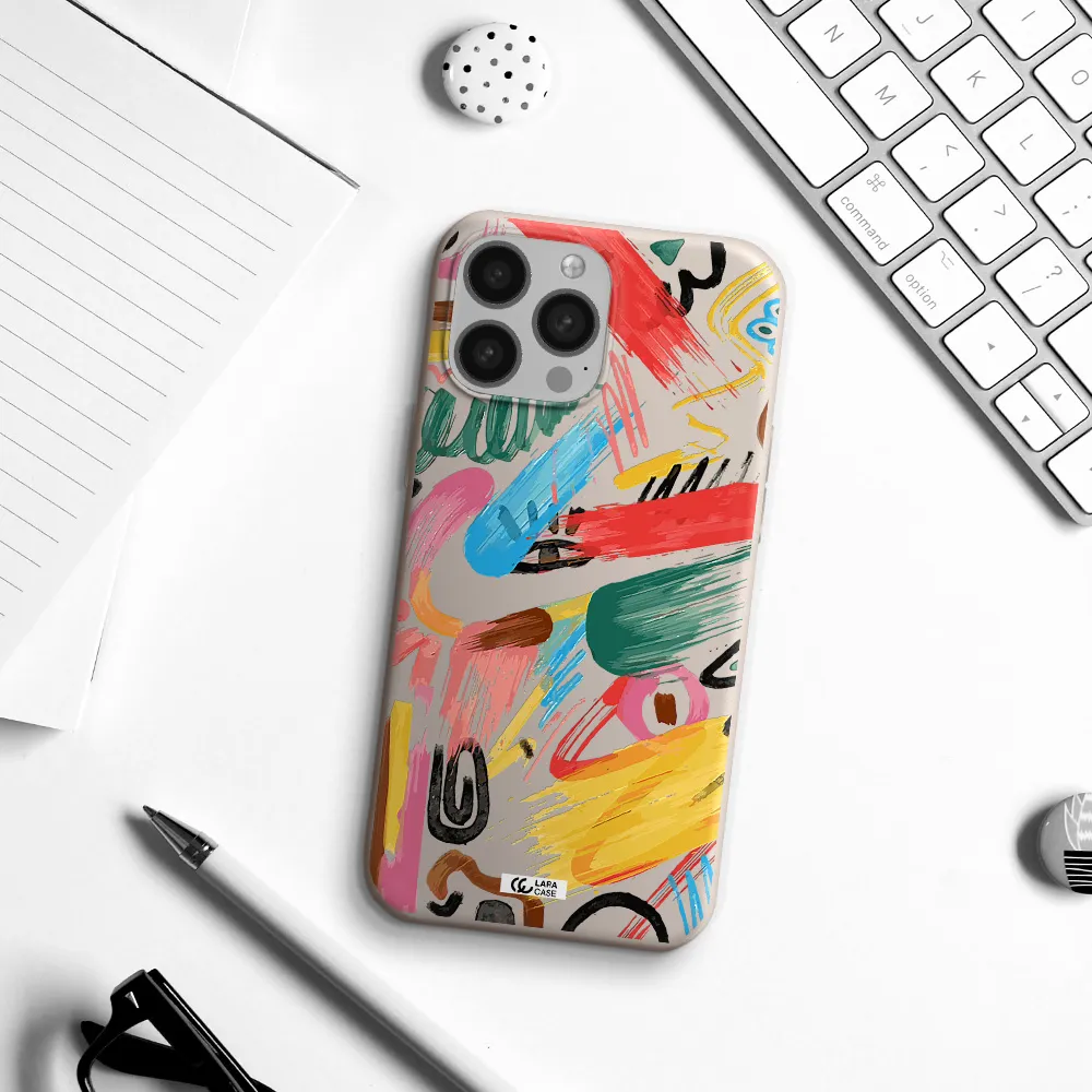 Oil Paint Abstract Apple iPhone 13 Pro Silicone Stone Case