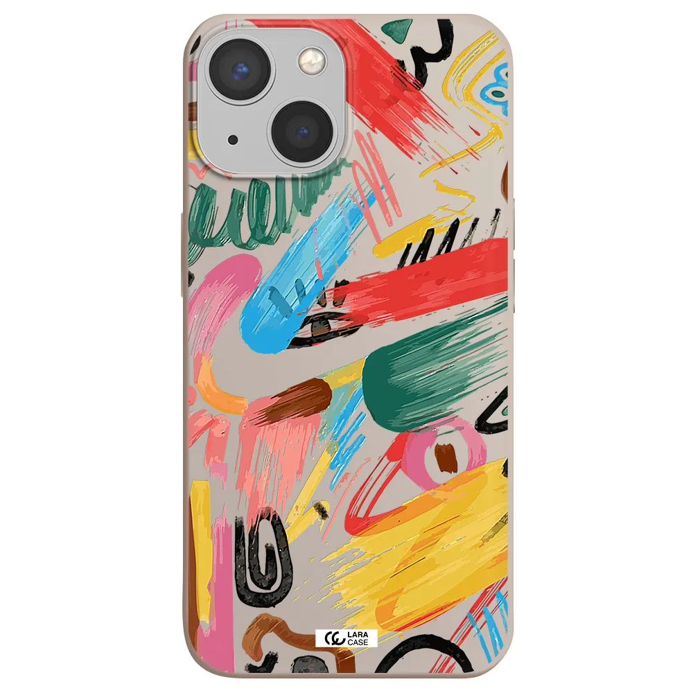 Oil Paint Abstract Apple iPhone 13 Silicone Stone Case