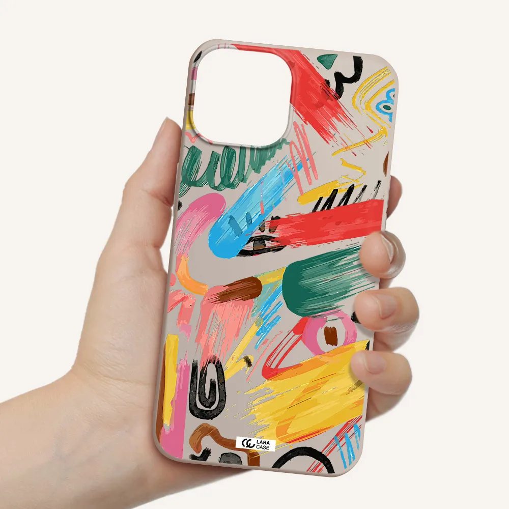 Oil Paint Abstract Apple iPhone 13 Silicone Stone Case